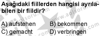 Almanca 4 Dersi 2024-2025 yılı 1. Dönem sınavı 8. Soru Almanca 4 Dersi 2024-2025 yılı 1. Dönem sınavı 8. Soru