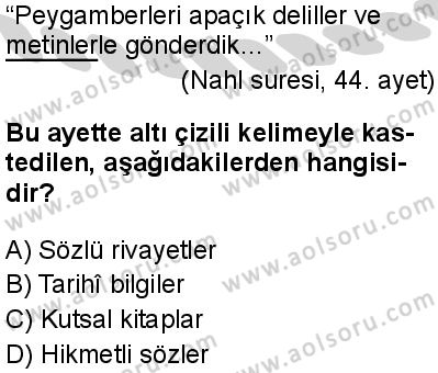Din Kültürü ve Ahlak Bilgisi 2 Dersi 2024-2025 yılı 2. Dönem sınavı 10. Soru Din Kültürü ve Ahlak Bilgisi 2 Dersi 2024-2025 yılı 2. Dönem sınavı 10. Soru