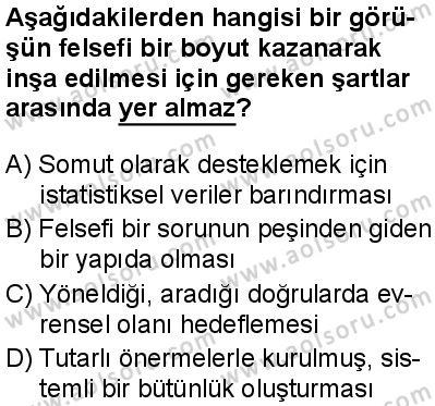 Felsefe 1 Dersi 2024-2025 yılı 2. Dönem sınavı 10. Soru Felsefe 1 Dersi 2024-2025 yılı 2. Dönem sınavı 10. Soru