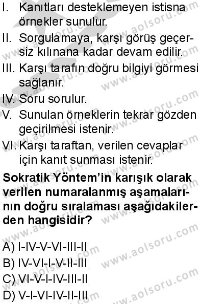 Felsefe 3 Dersi 2024-2025 yılı 2. Dönem sınavı 3. Soru Felsefe 3 Dersi 2024-2025 yılı 2. Dönem sınavı 3. Soru