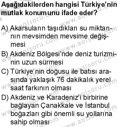 Coğrafya 1 Dersi 2024-2025 yılı 2. Dönem sınavı 3. Soru Coğrafya 1 Dersi 2024-2025 yılı 2. Dönem sınavı 3. Soru