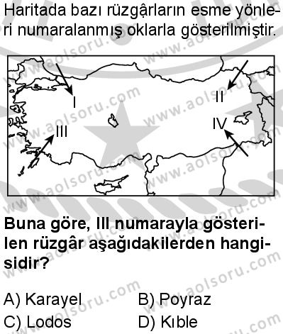 Coğrafya 1 Dersi 2024-2025 yılı 2. Dönem sınavı 9. Soru Coğrafya 1 Dersi 2024-2025 yılı 2. Dönem sınavı 9. Soru