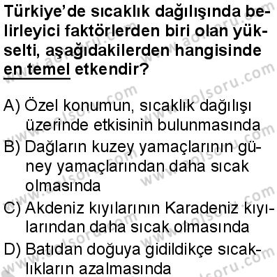 Coğrafya 1 Dersi 2024-2025 yılı 2. Dönem sınavı 10. Soru Coğrafya 1 Dersi 2024-2025 yılı 2. Dönem sınavı 10. Soru