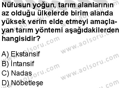 Seçmeli Coğrafya 1 Dersi 2024-2025 yılı 2. Dönem sınavı 10. Soru Seçmeli Coğrafya 1 Dersi 2024-2025 yılı 2. Dönem sınavı 10. Soru