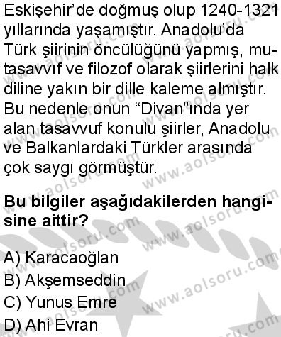 Seçmeli Ortak Türk Tarihi 1 Dersi 2024-2025 yılı 2. Dönem sınavı 10. Soru Seçmeli Ortak Türk Tarihi 1 Dersi 2024-2025 yılı 2. Dönem sınavı 10. Soru