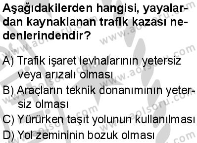 Sağlık Bilgisi ve Trafik Kültürü 2 Dersi 2024-2025 yılı 2. Dönem sınavı 4. Soru Sağlık Bilgisi ve Trafik Kültürü 2 Dersi 2024-2025 yılı 2. Dönem sınavı 4. Soru
