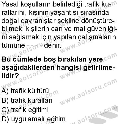 Sağlık Bilgisi ve Trafik Kültürü 2 Dersi 2024-2025 yılı 2. Dönem sınavı 7. Soru Sağlık Bilgisi ve Trafik Kültürü 2 Dersi 2024-2025 yılı 2. Dönem sınavı 7. Soru