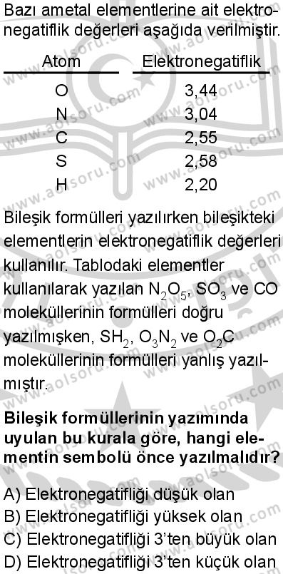 Kimya 2 Dersi 2024-2025 yılı 2. Dönem sınavı 2. Soru Kimya 2 Dersi 2024-2025 yılı 2. Dönem sınavı 2. Soru