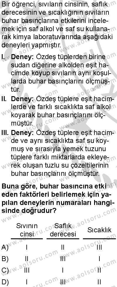 Kimya 2 Dersi 2024-2025 yılı 2. Dönem sınavı 6. Soru Kimya 2 Dersi 2024-2025 yılı 2. Dönem sınavı 6. Soru