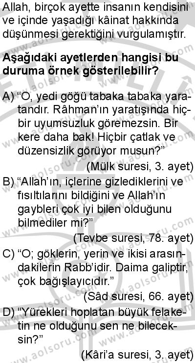 Temel Dini Bilgiler 1 Dersi 2024-2025 yılı 2. Dönem sınavı 1. Soru Temel Dini Bilgiler 1 Dersi 2024-2025 yılı 2. Dönem sınavı 1. Soru