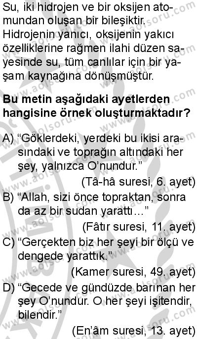 Temel Dini Bilgiler 1 Dersi 2024-2025 yılı 2. Dönem sınavı 4. Soru Temel Dini Bilgiler 1 Dersi 2024-2025 yılı 2. Dönem sınavı 4. Soru