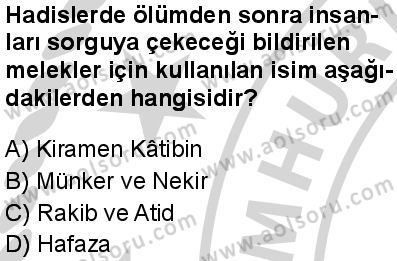 Temel Dini Bilgiler 1 Dersi 2024-2025 yılı 2. Dönem sınavı 7. Soru Temel Dini Bilgiler 1 Dersi 2024-2025 yılı 2. Dönem sınavı 7. Soru