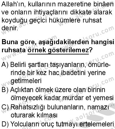 Fıkıh 1 Dersi 2024-2025 yılı 2. Dönem sınavı 9. Soru Fıkıh 1 Dersi 2024-2025 yılı 2. Dönem sınavı 9. Soru