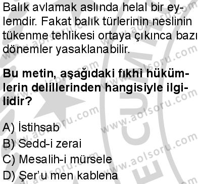 Fıkıh 1 Dersi 2024-2025 yılı 2. Dönem sınavı 10. Soru Fıkıh 1 Dersi 2024-2025 yılı 2. Dönem sınavı 10. Soru