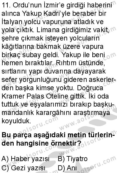 Türk Dili ve Edebiyatı 4 Dersi 2024-2025 yılı 2. Dönem sınavı 10. Soru Türk Dili ve Edebiyatı 4 Dersi 2024-2025 yılı 2. Dönem sınavı 10. Soru