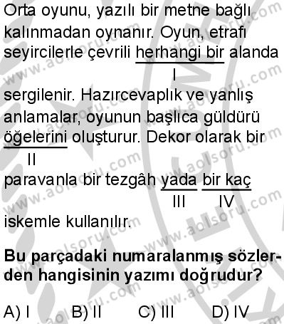 Türk Dili ve Edebiyatı 7 Dersi 2024-2025 yılı 2. Dönem sınavı 1. Soru Türk Dili ve Edebiyatı 7 Dersi 2024-2025 yılı 2. Dönem sınavı 1. Soru