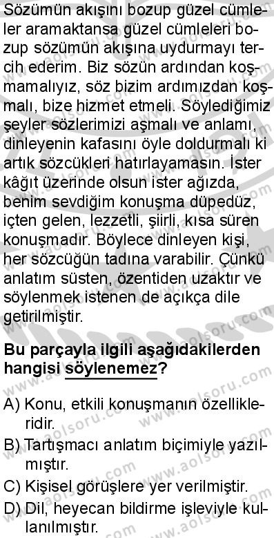Türk Dili ve Edebiyatı 8 Dersi 2024-2025 yılı 2. Dönem sınavı 2. Soru Türk Dili ve Edebiyatı 8 Dersi 2024-2025 yılı 2. Dönem sınavı 2. Soru
