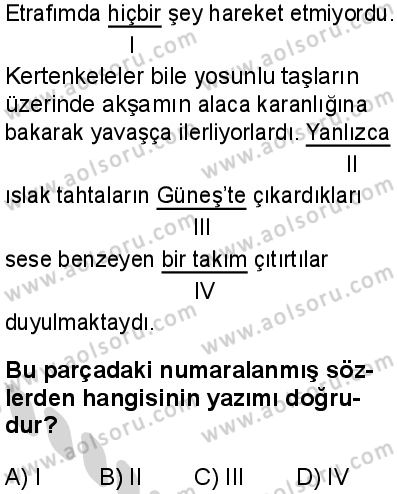 Türk Dili ve Edebiyatı 8 Dersi 2024-2025 yılı 2. Dönem sınavı 3. Soru Türk Dili ve Edebiyatı 8 Dersi 2024-2025 yılı 2. Dönem sınavı 3. Soru