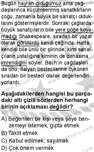 Türk Dili ve Edebiyatı 8 Dersi 2024-2025 yılı 2. Dönem sınavı 9. Soru Türk Dili ve Edebiyatı 8 Dersi 2024-2025 yılı 2. Dönem sınavı 9. Soru