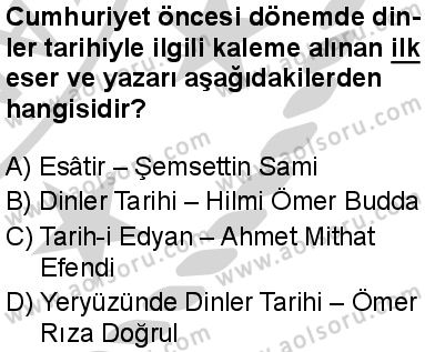 Dinler Tarihi 1 Dersi 2024-2025 yılı 2. Dönem sınavı 3. Soru Dinler Tarihi 1 Dersi 2024-2025 yılı 2. Dönem sınavı 3. Soru