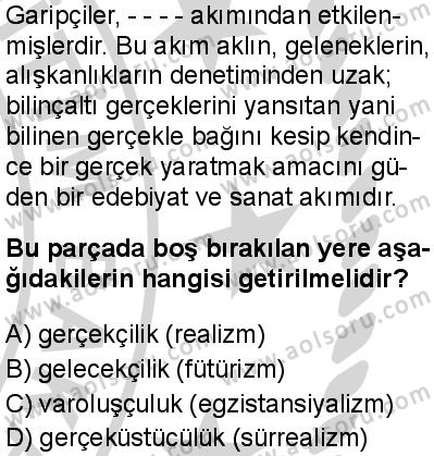 Seçmeli Türk Dili ve Edebiyatı 3 Dersi 2024-2025 yılı 2. Dönem sınavı 4. Soru Seçmeli Türk Dili ve Edebiyatı 3 Dersi 2024-2025 yılı 2. Dönem sınavı 4. Soru