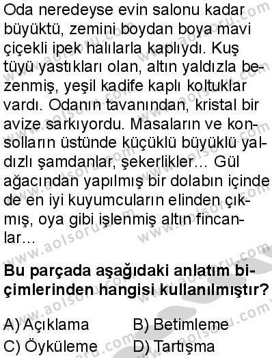 Seçmeli Türk Dili ve Edebiyatı 3 Dersi 2024-2025 yılı 2. Dönem sınavı 6. Soru Seçmeli Türk Dili ve Edebiyatı 3 Dersi 2024-2025 yılı 2. Dönem sınavı 6. Soru