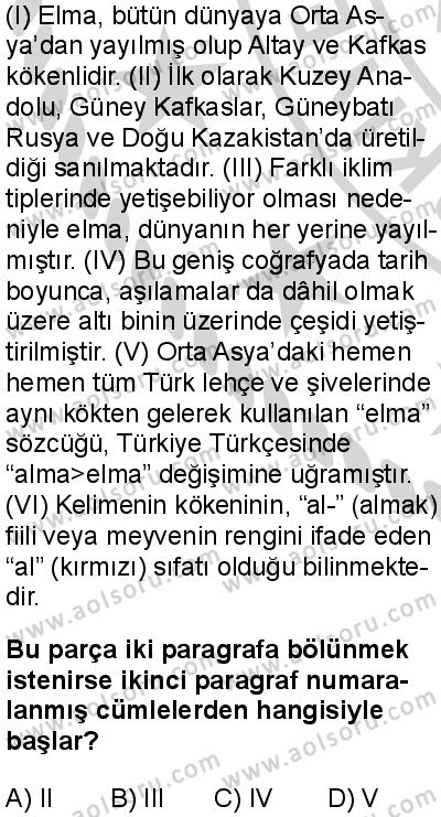 Seçmeli Türk Dili ve Edebiyatı 4 Dersi 2024-2025 yılı 2. Dönem sınavı 4. Soru Seçmeli Türk Dili ve Edebiyatı 4 Dersi 2024-2025 yılı 2. Dönem sınavı 4. Soru