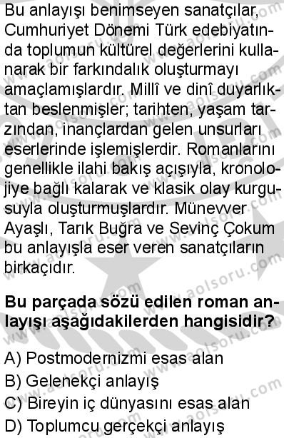 Seçmeli Türk Dili ve Edebiyatı 4 Dersi 2024-2025 yılı 2. Dönem sınavı 6. Soru Seçmeli Türk Dili ve Edebiyatı 4 Dersi 2024-2025 yılı 2. Dönem sınavı 6. Soru