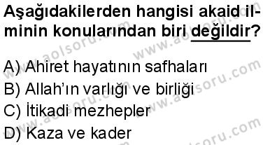 Akaid 1 Dersi 2024-2025 yılı 2. Dönem sınavı 2. Soru Akaid 1 Dersi 2024-2025 yılı 2. Dönem sınavı 2. Soru