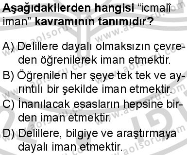 Akaid 1 Dersi 2024-2025 yılı 2. Dönem sınavı 5. Soru Akaid 1 Dersi 2024-2025 yılı 2. Dönem sınavı 5. Soru