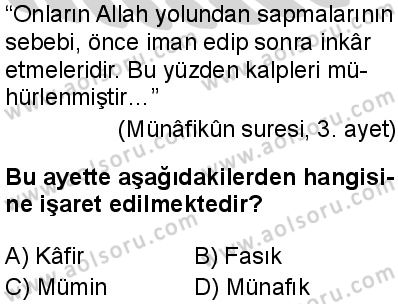 Akaid 1 Dersi 2024-2025 yılı 2. Dönem sınavı 6. Soru Akaid 1 Dersi 2024-2025 yılı 2. Dönem sınavı 6. Soru