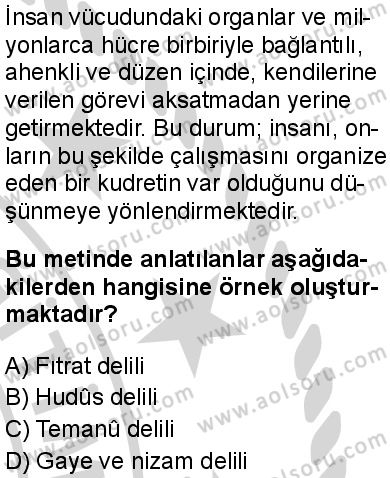 Akaid 1 Dersi 2024-2025 yılı 2. Dönem sınavı 8. Soru Akaid 1 Dersi 2024-2025 yılı 2. Dönem sınavı 8. Soru