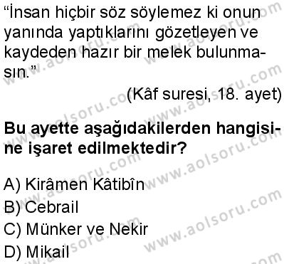 Akaid 1 Dersi 2024-2025 yılı 2. Dönem sınavı 10. Soru Akaid 1 Dersi 2024-2025 yılı 2. Dönem sınavı 10. Soru