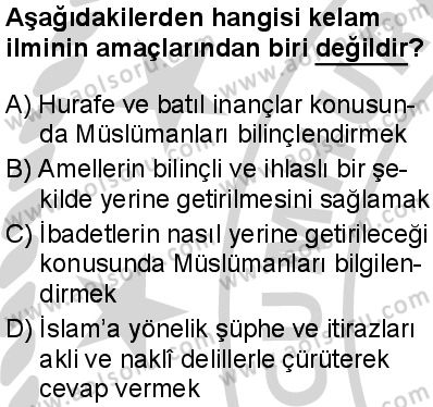 Kelam 1 Dersi 2024-2025 yılı 2. Dönem sınavı 2. Soru Kelam 1 Dersi 2024-2025 yılı 2. Dönem sınavı 2. Soru