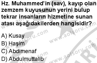 Siyer 1 Dersi 2024-2025 yılı 2. Dönem sınavı 6. Soru Siyer 1 Dersi 2024-2025 yılı 2. Dönem sınavı 6. Soru