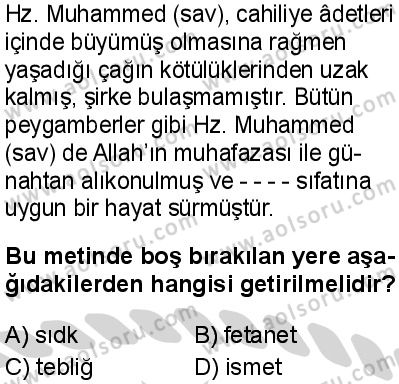 Siyer 1 Dersi 2024-2025 yılı 2. Dönem sınavı 9. Soru Siyer 1 Dersi 2024-2025 yılı 2. Dönem sınavı 9. Soru