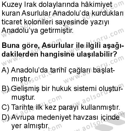 Tarih 1 Dersi 2024-2025 yılı 2. Dönem sınavı 9. Soru Tarih 1 Dersi 2024-2025 yılı 2. Dönem sınavı 9. Soru