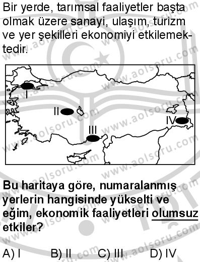 Coğrafya 2 Dersi 2024-2025 yılı 2. Dönem sınavı 6. Soru Coğrafya 2 Dersi 2024-2025 yılı 2. Dönem sınavı 6. Soru