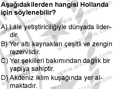 Seçmeli Coğrafya 2 Dersi 2024-2025 yılı 2. Dönem sınavı 8. Soru Seçmeli Coğrafya 2 Dersi 2024-2025 yılı 2. Dönem sınavı 8. Soru