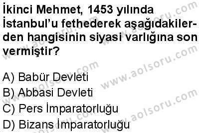 Seçmeli Ortak Türk Tarihi 2 Dersi 2024-2025 yılı 2. Dönem sınavı 8. Soru Seçmeli Ortak Türk Tarihi 2 Dersi 2024-2025 yılı 2. Dönem sınavı 8. Soru
