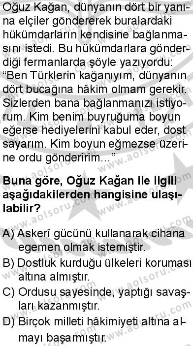 Seçmeli Ortak Türk Tarihi 2 Dersi 2024-2025 yılı 2. Dönem sınavı 10. Soru Seçmeli Ortak Türk Tarihi 2 Dersi 2024-2025 yılı 2. Dönem sınavı 10. Soru