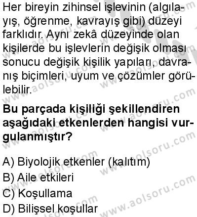 Seçmeli Psikoloji 2 Dersi 2024-2025 yılı 2. Dönem sınavı 6. Soru Seçmeli Psikoloji 2 Dersi 2024-2025 yılı 2. Dönem sınavı 6. Soru
