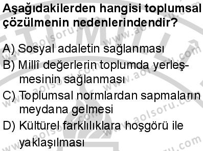 Seçmeli Sosyoloji 1 Dersi 2024-2025 yılı 2. Dönem sınavı 10. Soru Seçmeli Sosyoloji 1 Dersi 2024-2025 yılı 2. Dönem sınavı 10. Soru