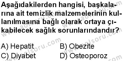 Sağlık Bilgisi ve Trafik Kültürü 1 Dersi 2024-2025 yılı 2. Dönem sınavı 2. Soru Sağlık Bilgisi ve Trafik Kültürü 1 Dersi 2024-2025 yılı 2. Dönem sınavı 2. Soru