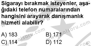 Sağlık Bilgisi ve Trafik Kültürü 1 Dersi 2024-2025 yılı 2. Dönem sınavı 7. Soru Sağlık Bilgisi ve Trafik Kültürü 1 Dersi 2024-2025 yılı 2. Dönem sınavı 7. Soru