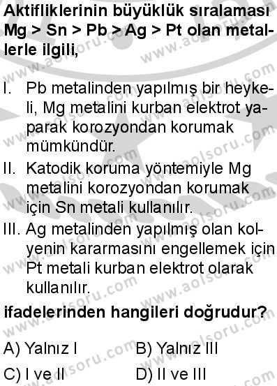 Seçmeli Kimya 3 Dersi 2024-2025 yılı 2. Dönem sınavı 10. Soru Seçmeli Kimya 3 Dersi 2024-2025 yılı 2. Dönem sınavı 10. Soru