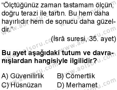 Temel Dini Bilgiler 2 Dersi 2024-2025 yılı 2. Dönem sınavı 8. Soru Temel Dini Bilgiler 2 Dersi 2024-2025 yılı 2. Dönem sınavı 8. Soru