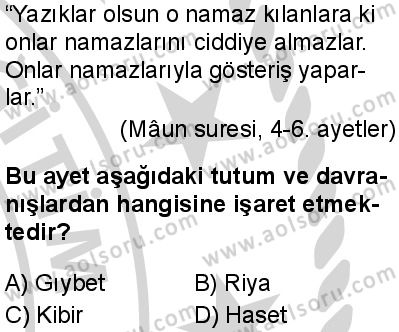 Temel Dini Bilgiler 2 Dersi 2024-2025 yılı 2. Dönem sınavı 9. Soru Temel Dini Bilgiler 2 Dersi 2024-2025 yılı 2. Dönem sınavı 9. Soru