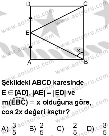 Seçmeli Matematik 3 Dersi 2024-2025 yılı 2. Dönem sınavı 8. Soru Seçmeli Matematik 3 Dersi 2024-2025 yılı 2. Dönem sınavı 8. Soru