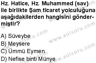 Seçmeli Peygamberimizin Hayatı 1 Dersi 2024-2025 yılı 2. Dönem sınavı 10. Soru Seçmeli Peygamberimizin Hayatı 1 Dersi 2024-2025 yılı 2. Dönem sınavı 10. Soru